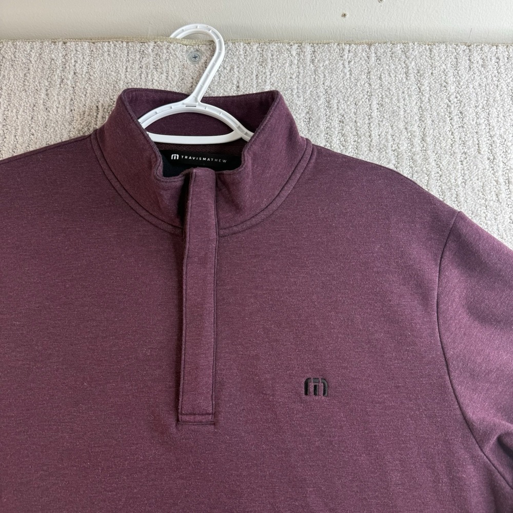 Travis Mathew 1/4 Zip Pullover Men's Size Medium Maroon